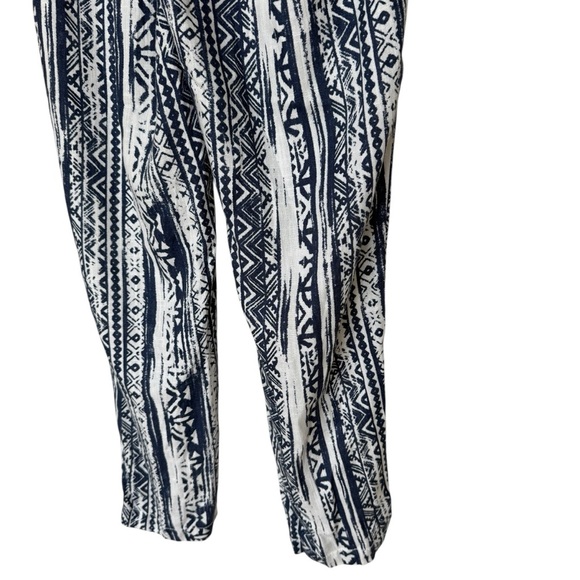 Cali 1850 Women's Linen Blend Paperbag Pants M High-Waisted Tie Belt Pockets - Picture 9 of 12